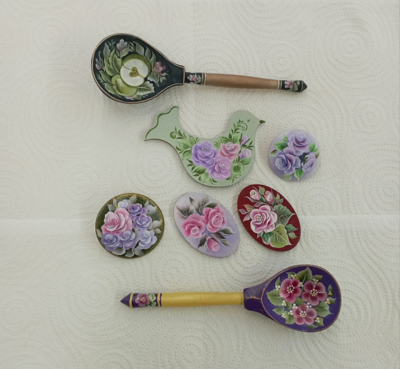 Мастер-класс «Роспись в технике «Двойной мазок» малая форма»